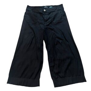 Maeve Anthropologie The Colette Black Wide Leg Capris Womens Size 16